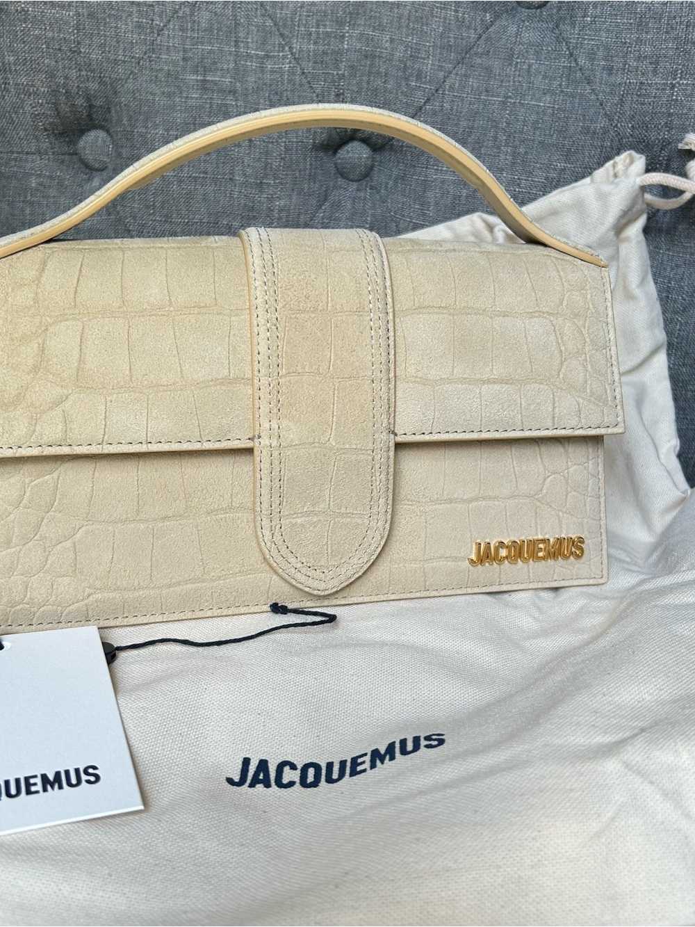 Jacquemus Le Grand bambino calf leather beige - Picture 2 of 9